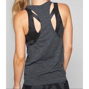Athleta Reverb High Neck Tank Top Women’s Large L Chalkboard Racerback Athletic